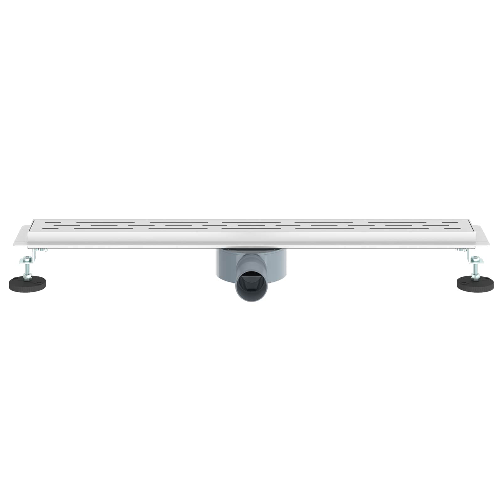 Duschabfluss im Liniendesign mit 360° Siphon Silber 70 cm