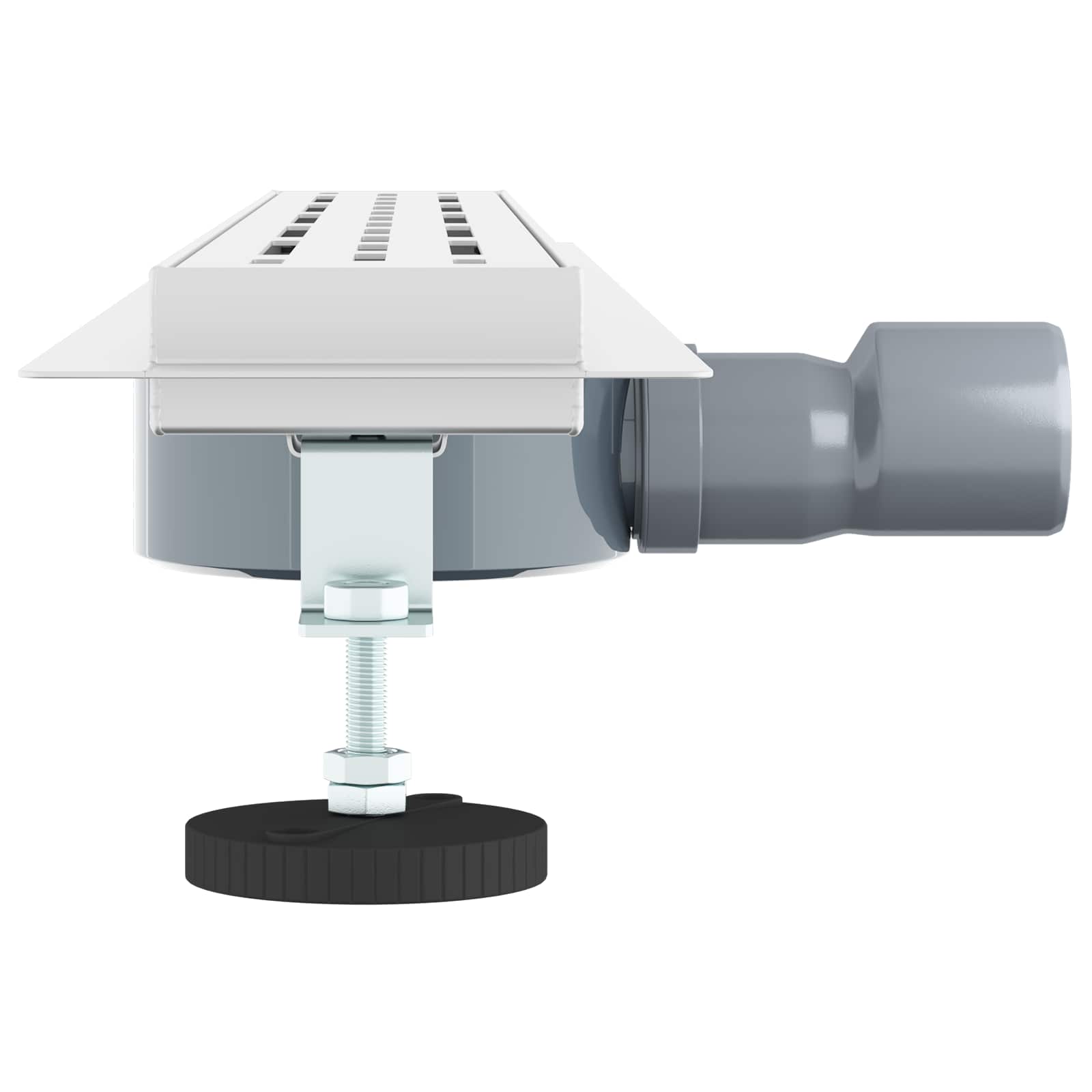 Duschabfluss im Liniendesign mit 360° Siphon Silber 70 cm
