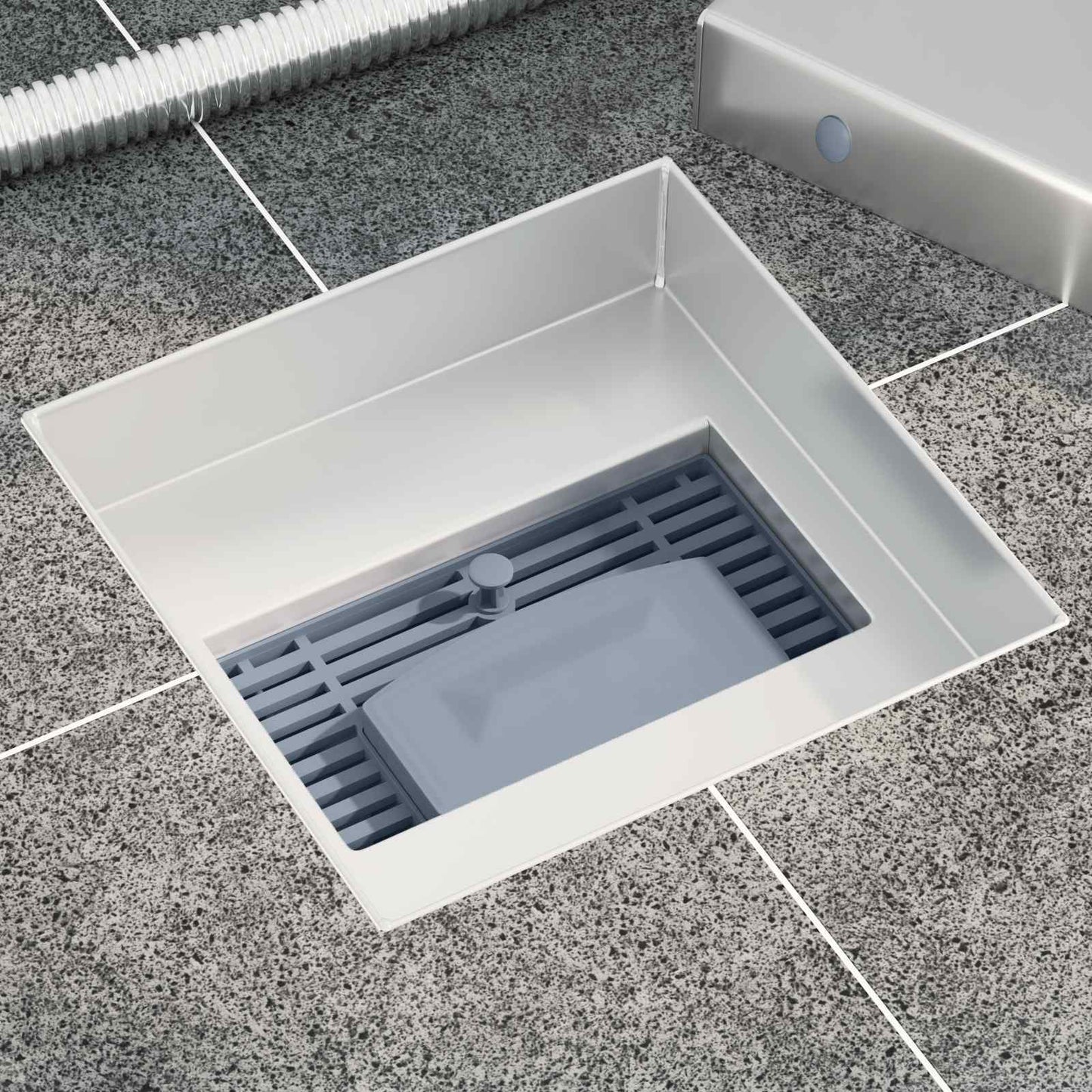 2 in 1 Duschabfluss Silber 15 x 15 cm Edelstahl 304