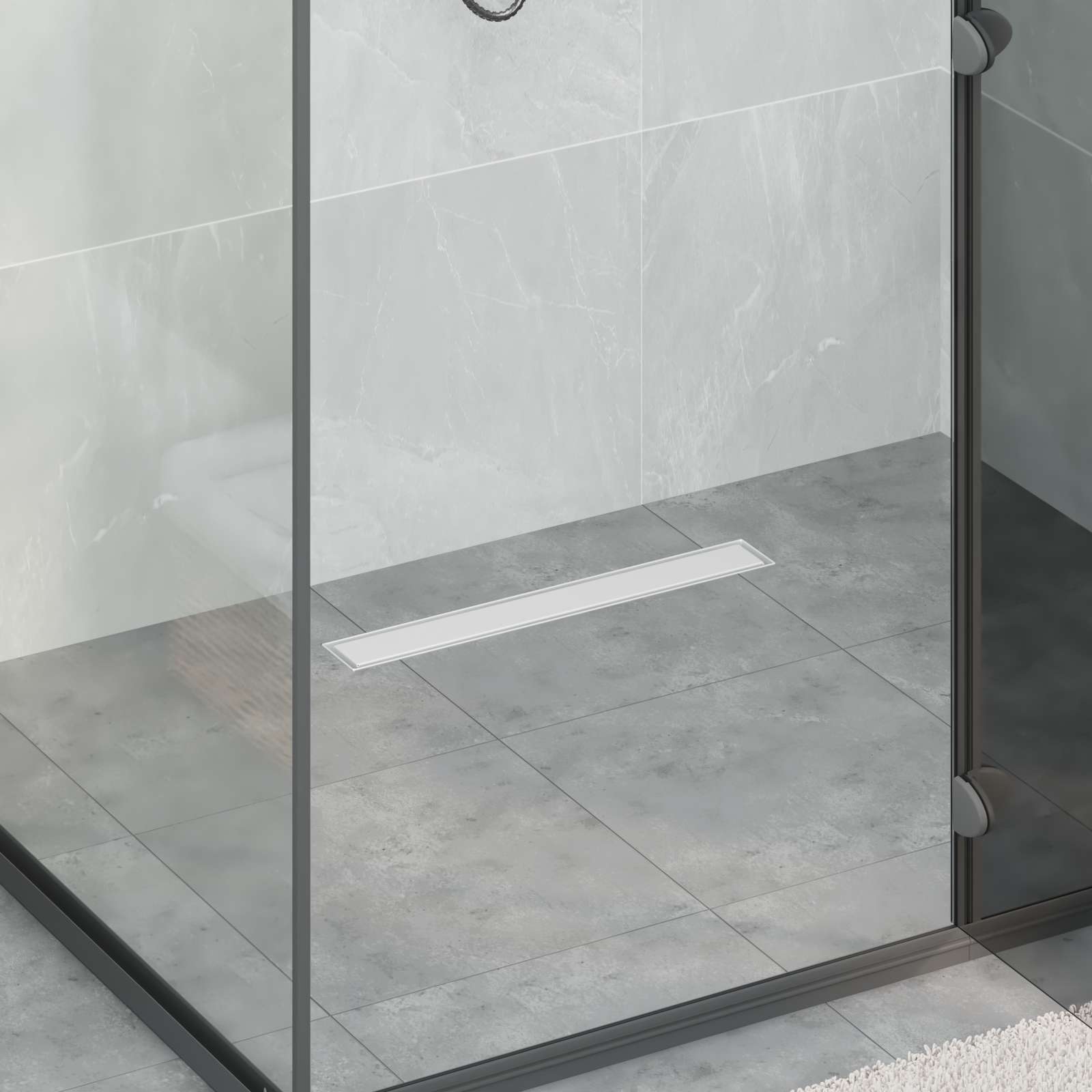 2 in 1 Duschabfluss Silber 60 cm Edelstahl 304