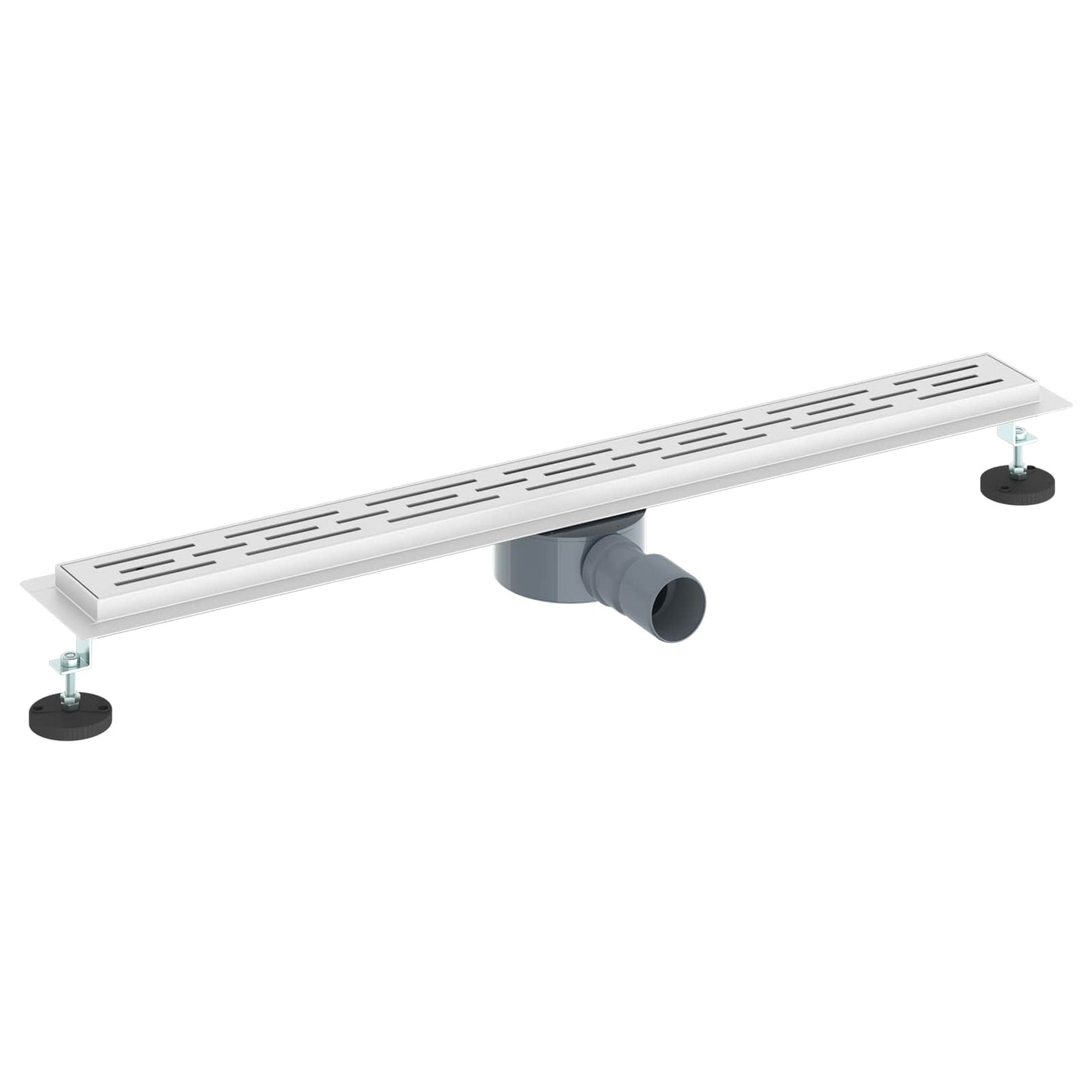 Duschabfluss im Liniendesign mit 360° Siphon Silber 80 cm