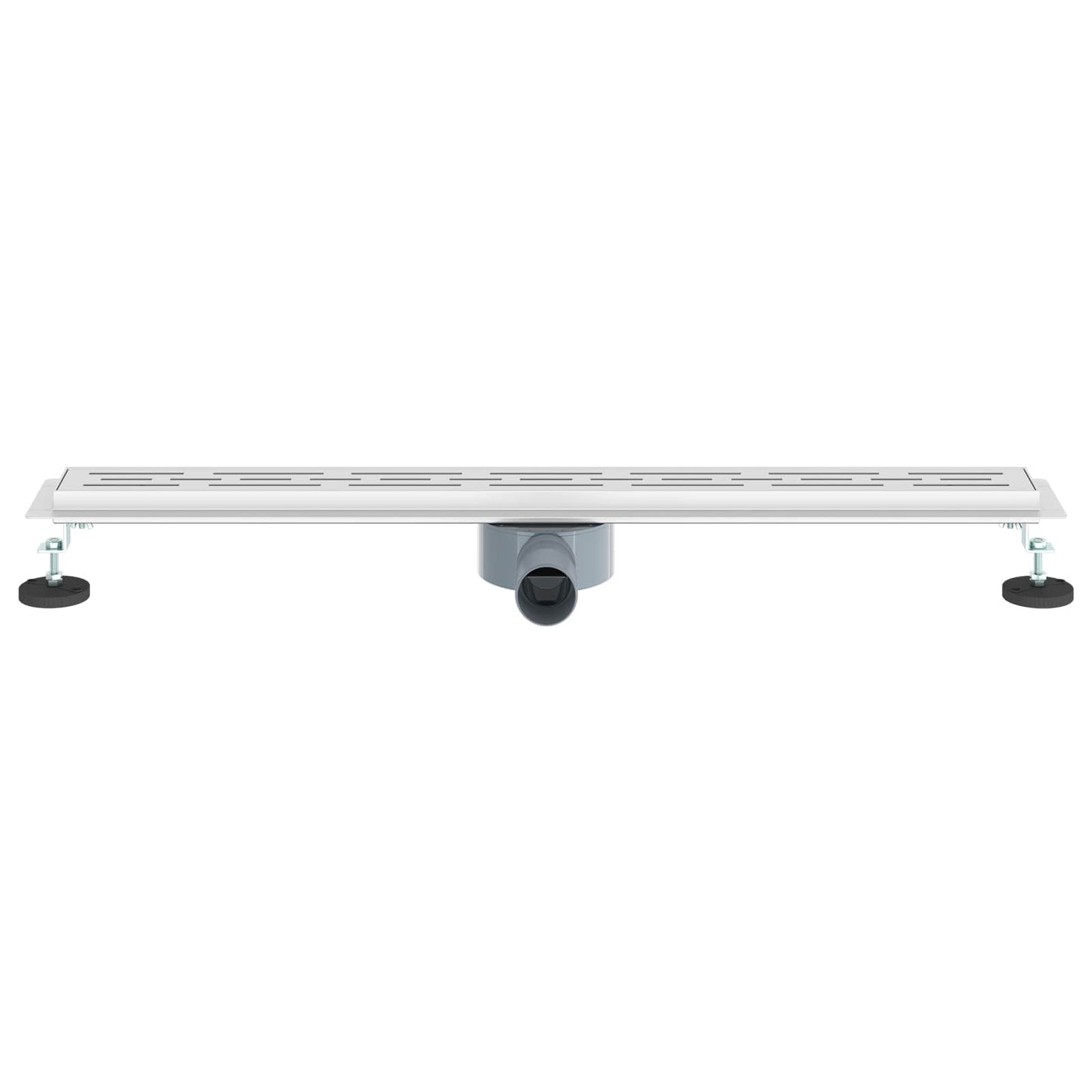 Duschabfluss im Liniendesign mit 360° Siphon Silber 80 cm