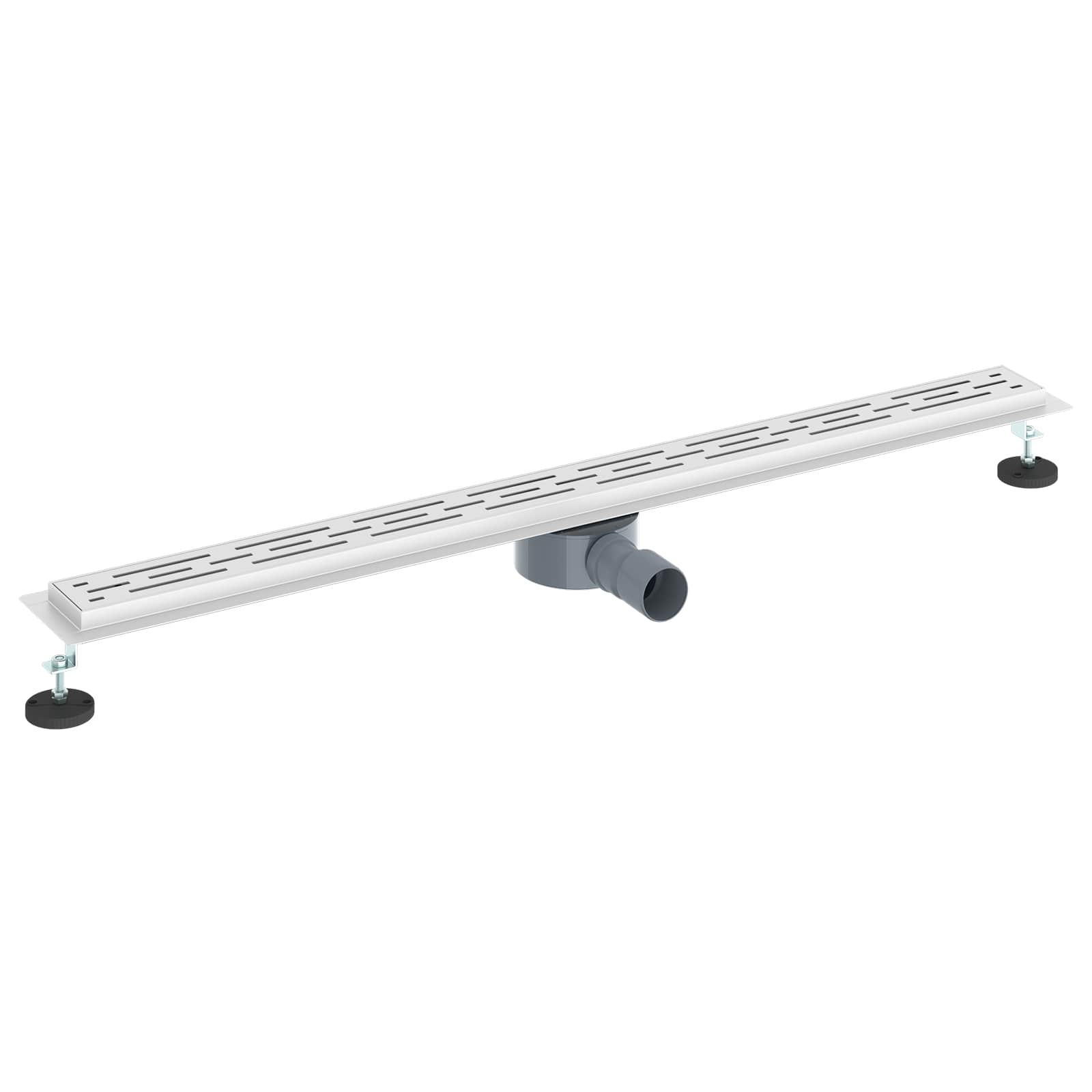 Duschabfluss im Liniendesign mit 360° Siphon Silber 100 cm