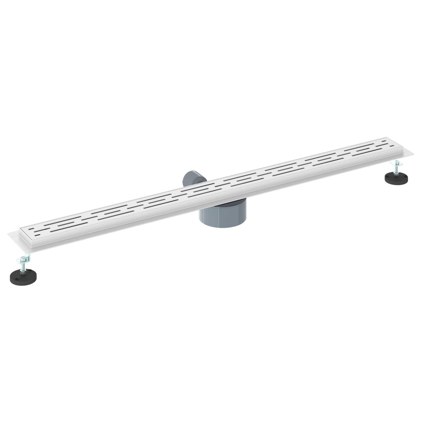 Duschabfluss im Liniendesign mit 360° Siphon Silber 100 cm