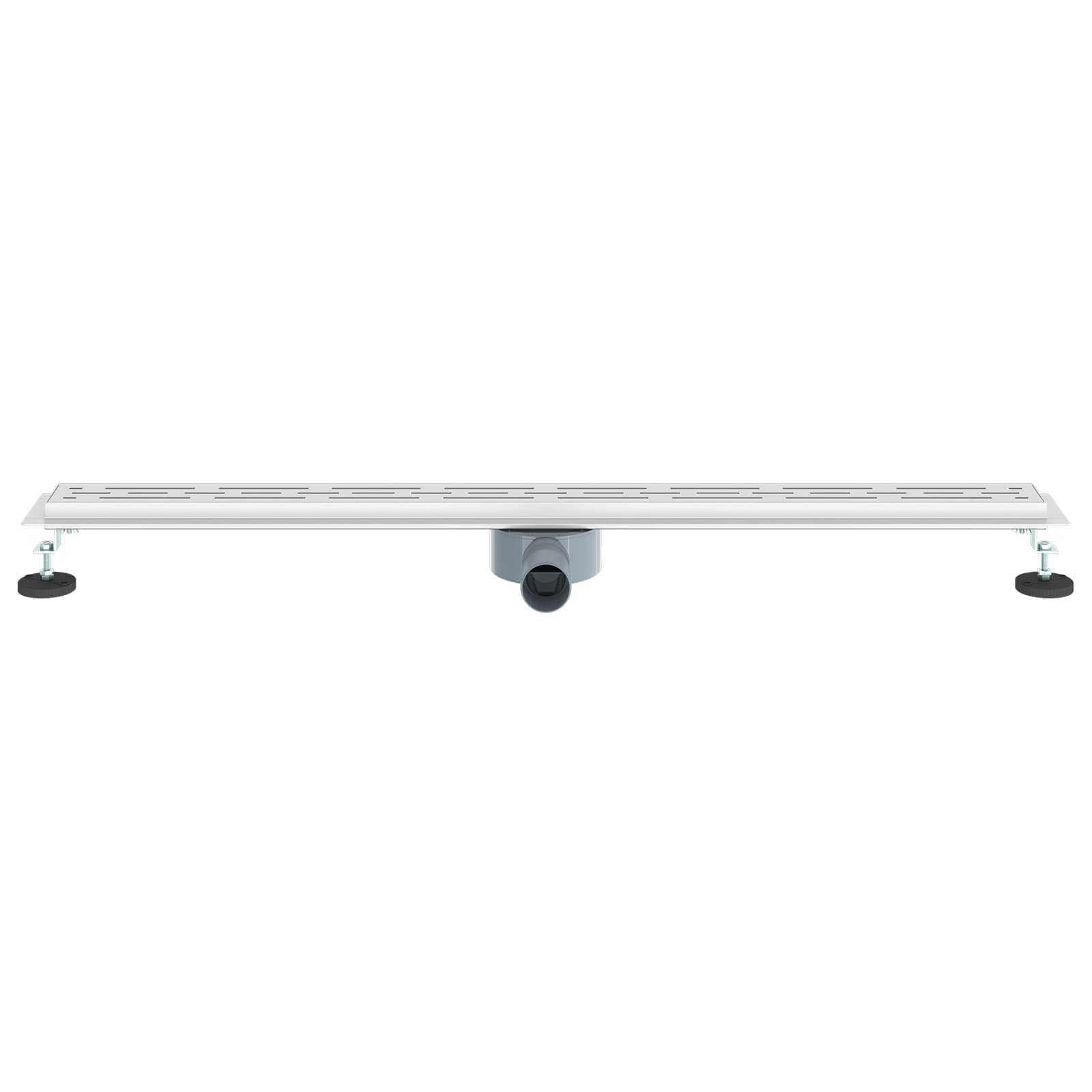 Duschabfluss im Liniendesign mit 360° Siphon Silber 100 cm