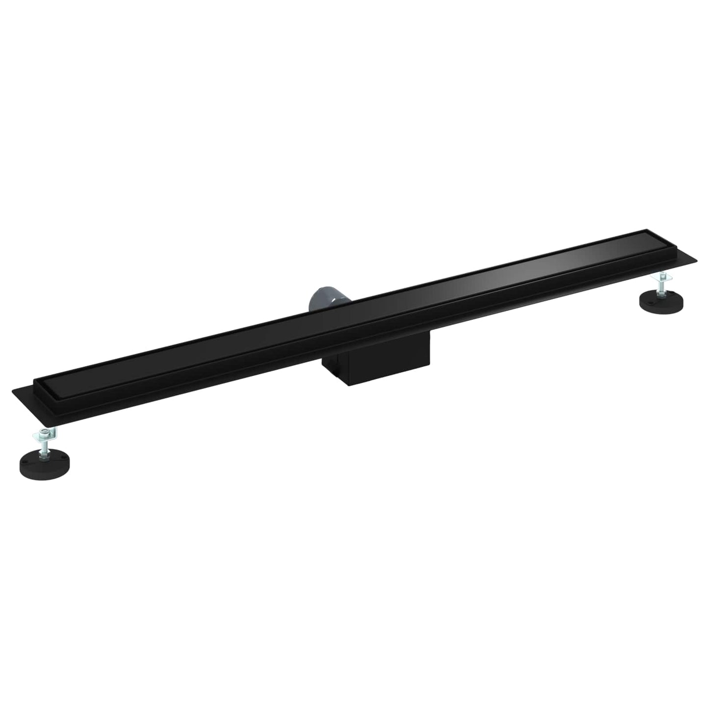 2 in 1 Duschabfluss Schwarz 90 cm Edelstahl 304