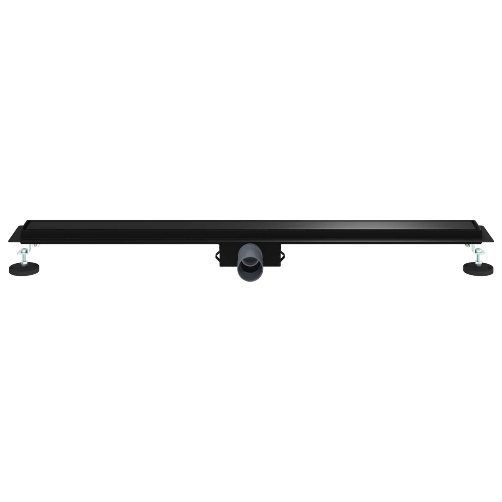 2 in 1 Duschabfluss Schwarz 90 cm Edelstahl 304