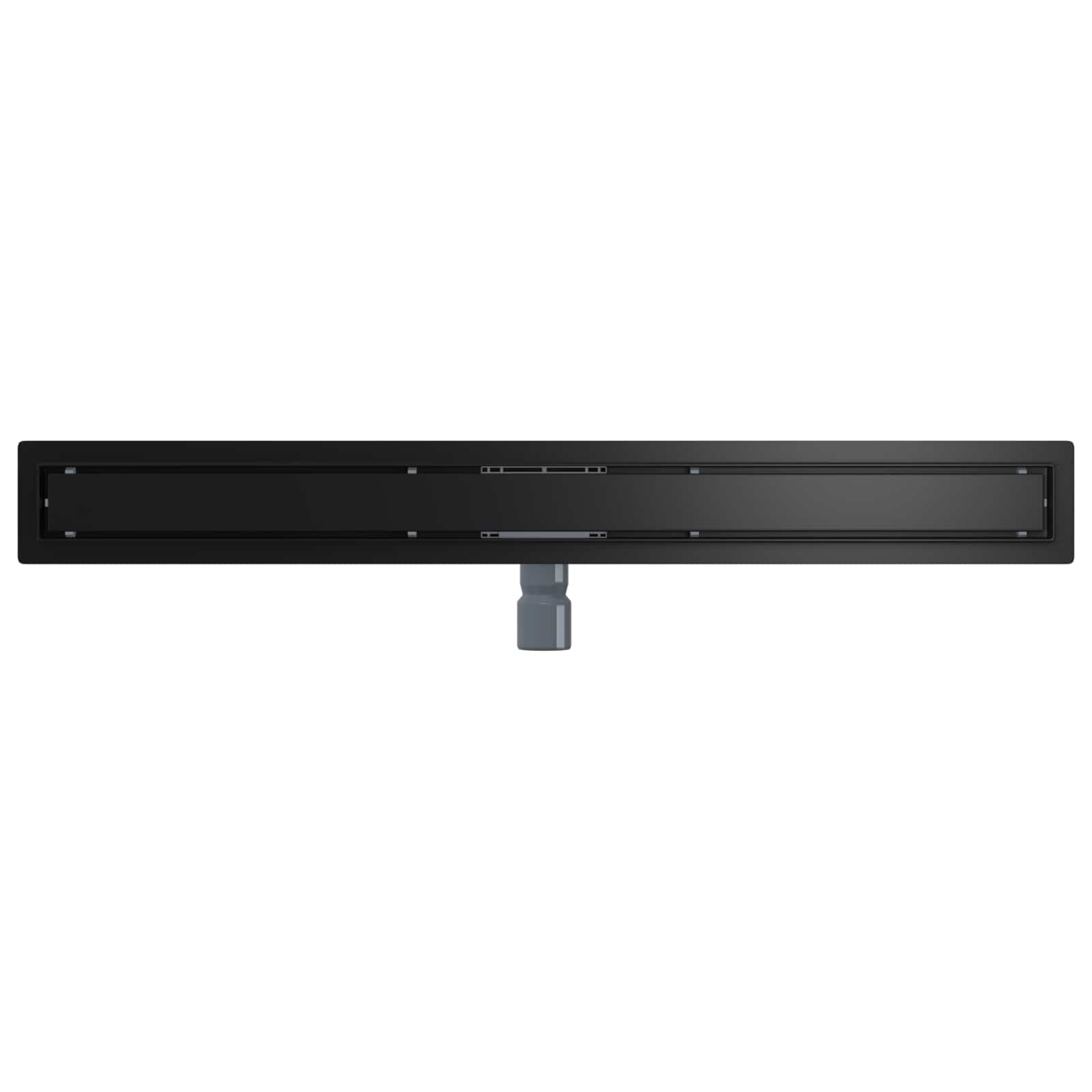 2 in 1 Duschabfluss Schwarz 90 cm Edelstahl 304