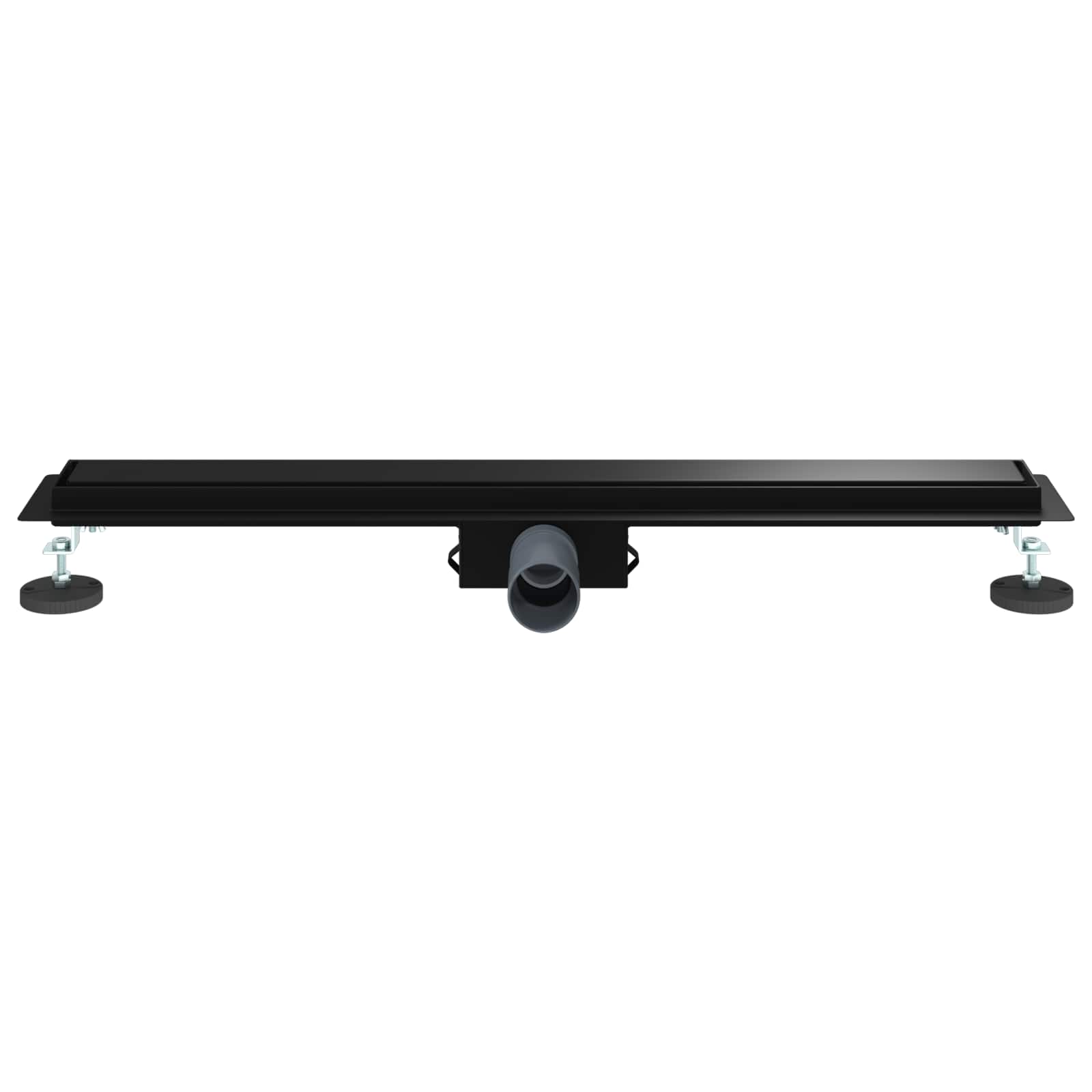 2 in 1 Duschabfluss Schwarz 80 cm Edelstahl 304