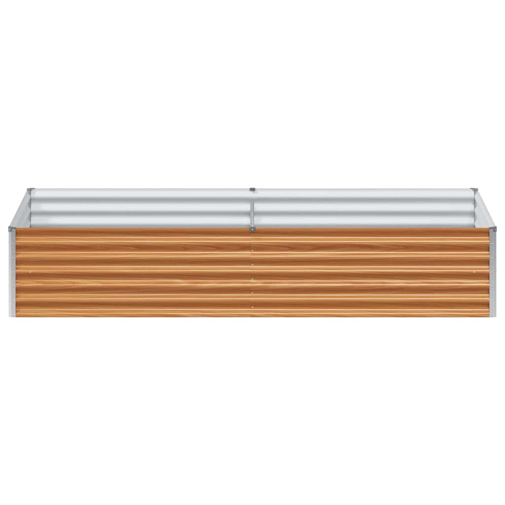 Hochbeet Hellbraun 195 x 100 x 36 cm Verzinkter Stahl