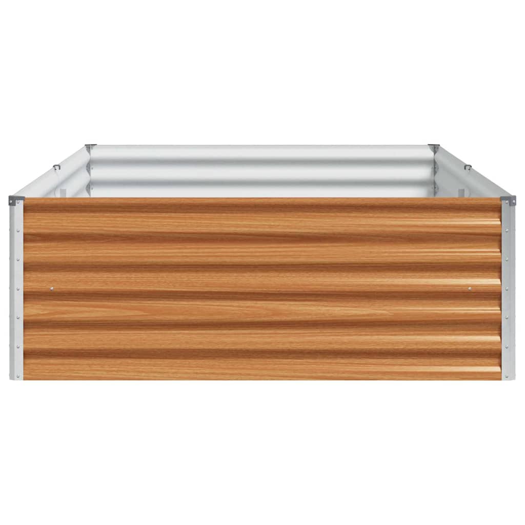 Hochbeet Hellbraun 195 x 100 x 36 cm Verzinkter Stahl