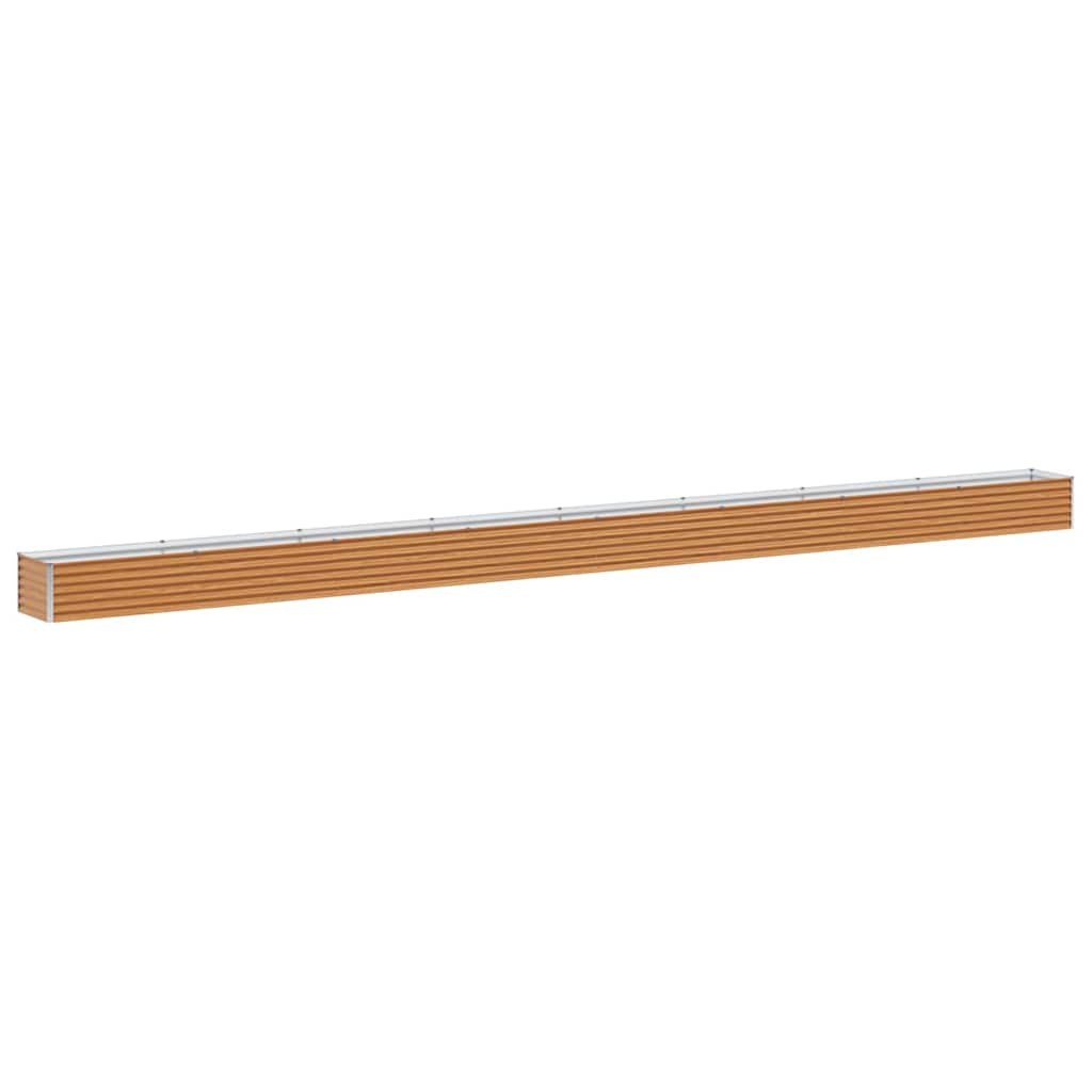 Hochbeet Hellbraun 775 x 50 x 36 cm Verzinkter Stahl