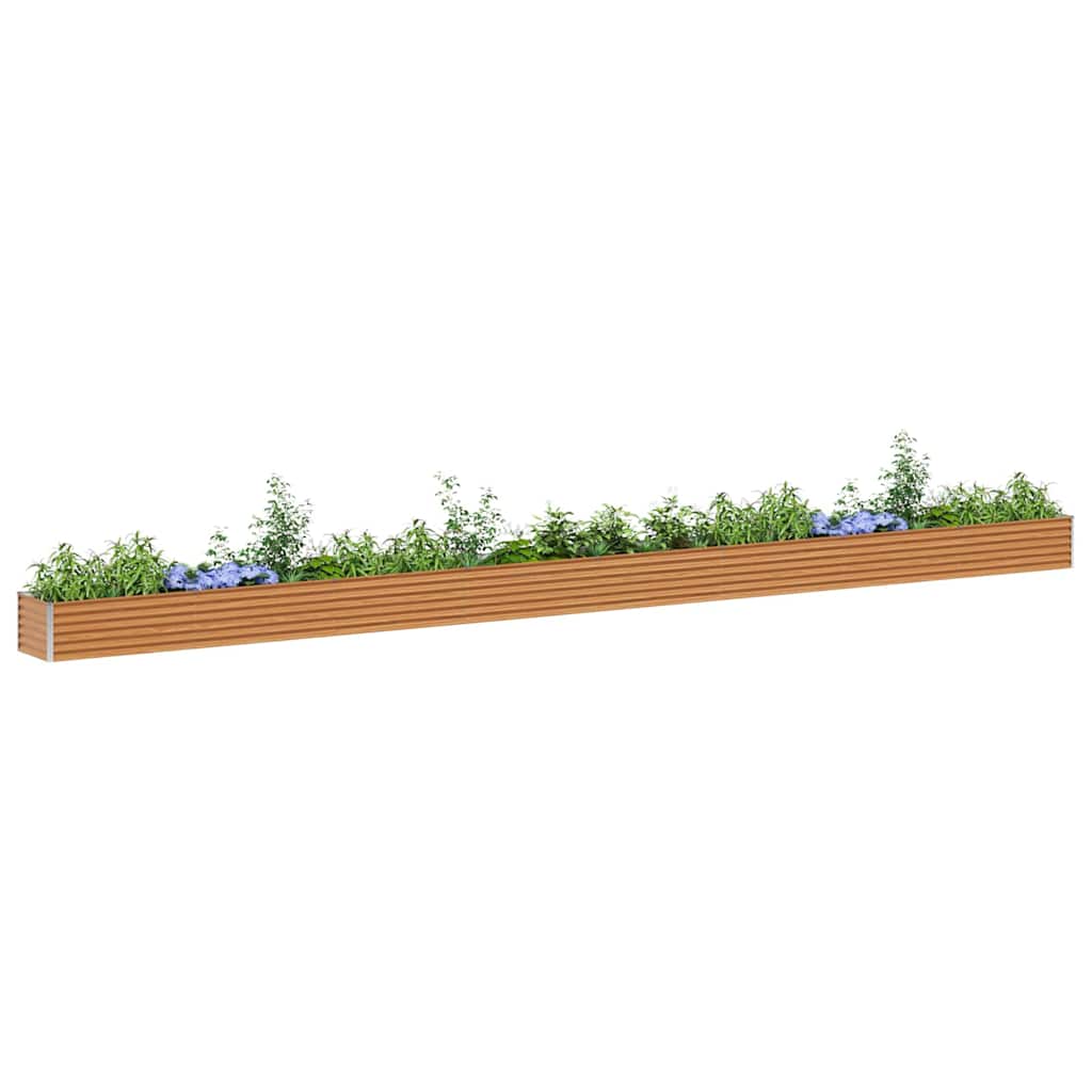 Hochbeet Hellbraun 775 x 50 x 36 cm Verzinkter Stahl