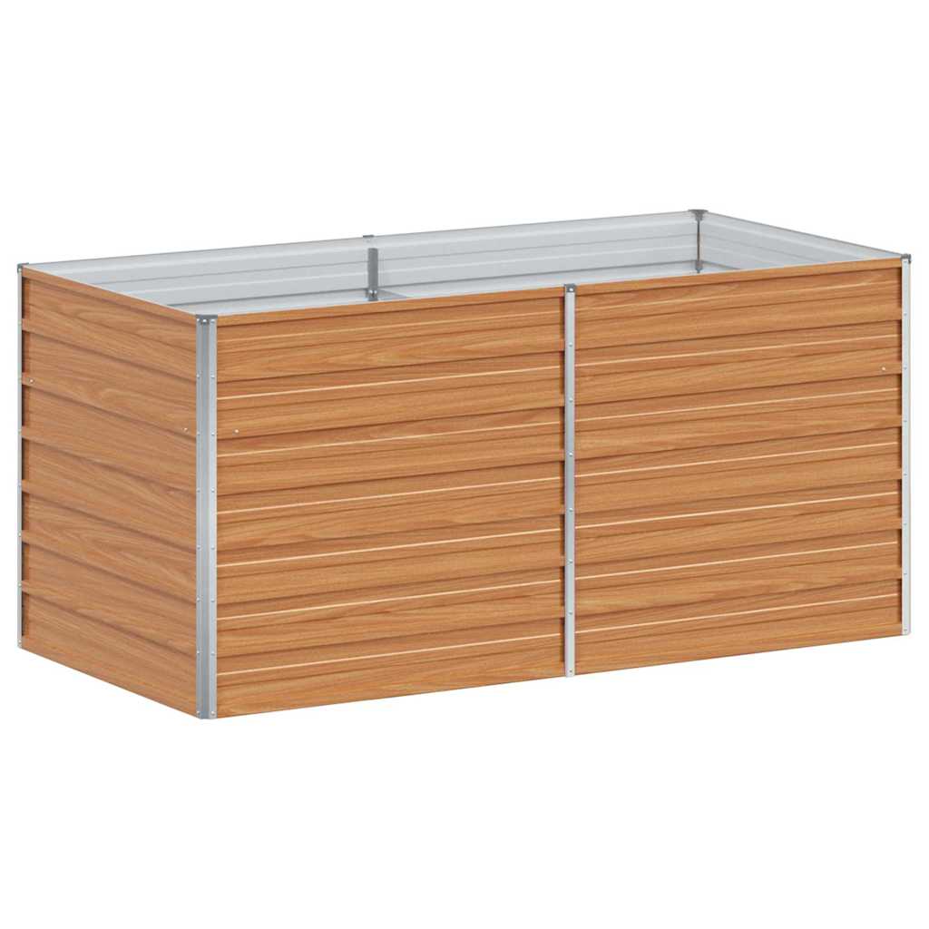 Hochbeet Hellbraun 160 x 80 x 77 cm Verzinkter Stahl