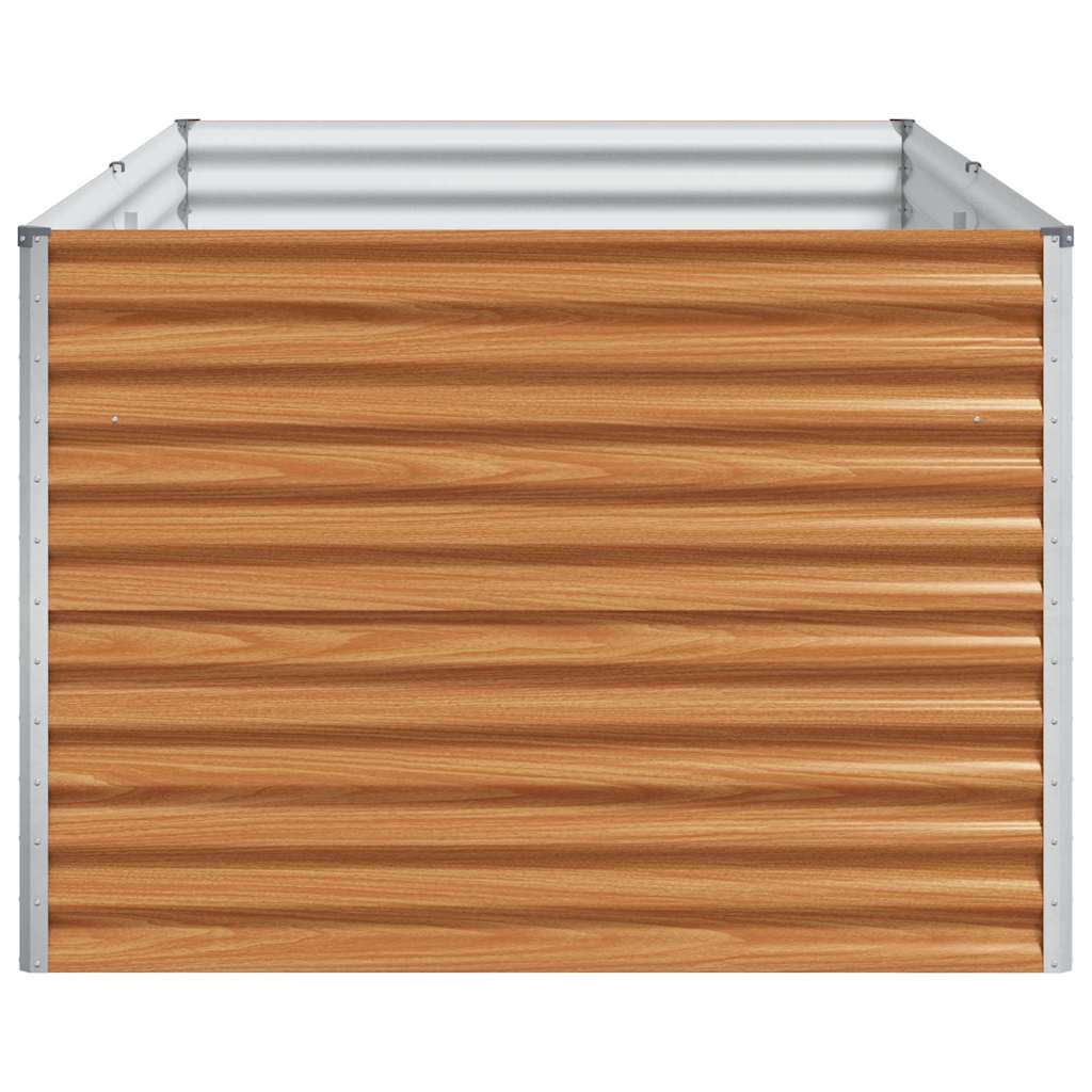Hochbeet Hellbraun 195 x 100 x 68 cm Verzinkter Stahl