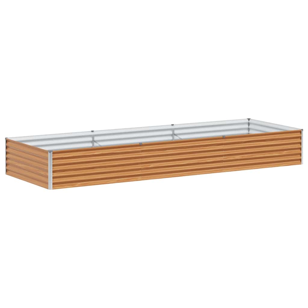 Hochbeet Hellbraun 290 x 100 x 36 cm Verzinkter Stahl