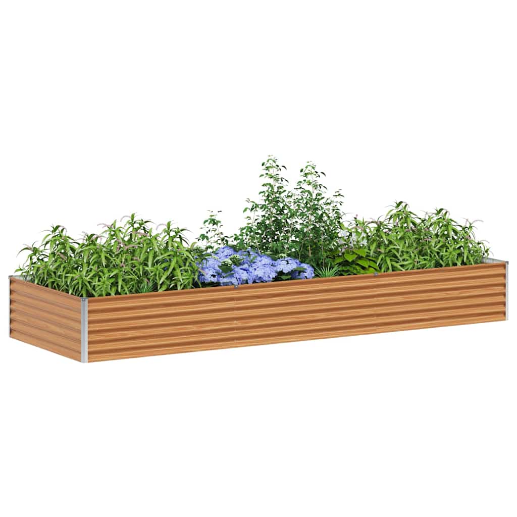 Hochbeet Hellbraun 290 x 100 x 36 cm Verzinkter Stahl