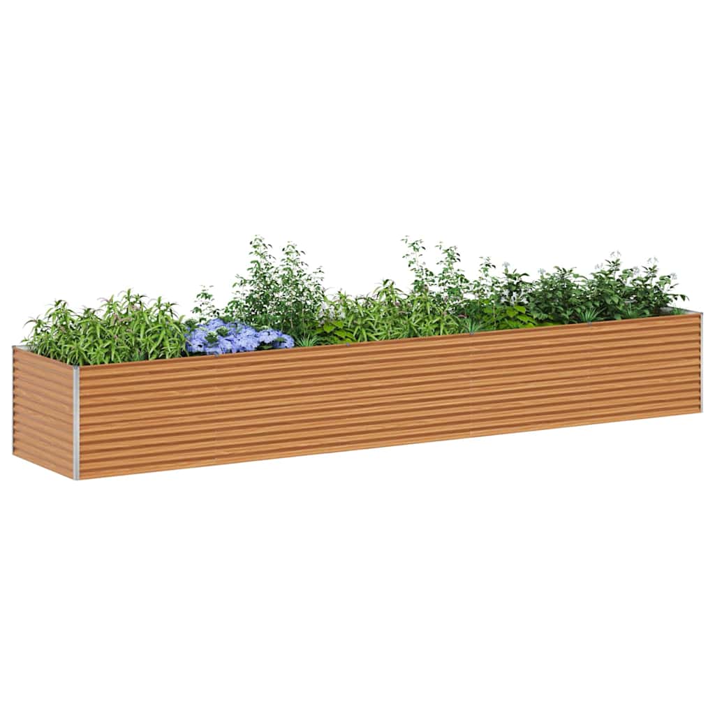 Hochbeet Hellbraun 485 x 100 x 68 cm Verzinkter Stahl