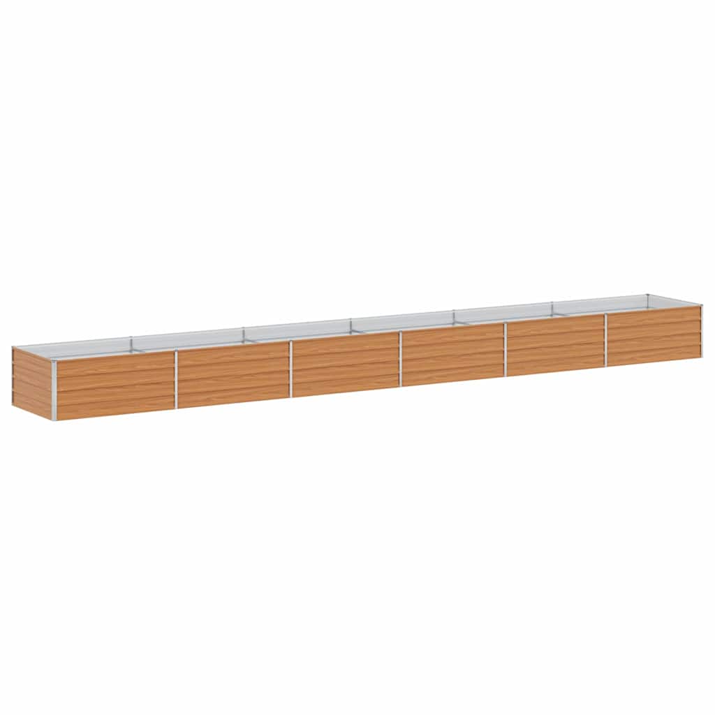 Hochbeet Hellbraun 600 x 80 x 45 cm Verzinkter Stahl