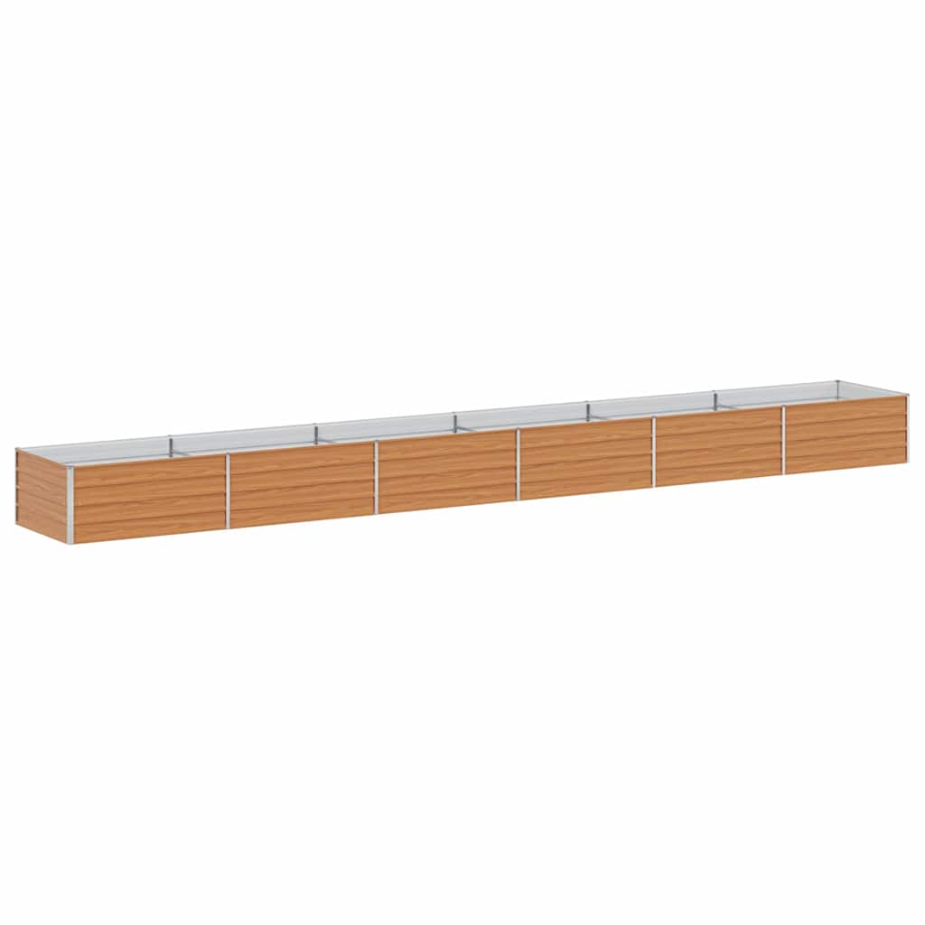 Hochbeet Hellbraun 600 x 80 x 45 cm Verzinkter Stahl