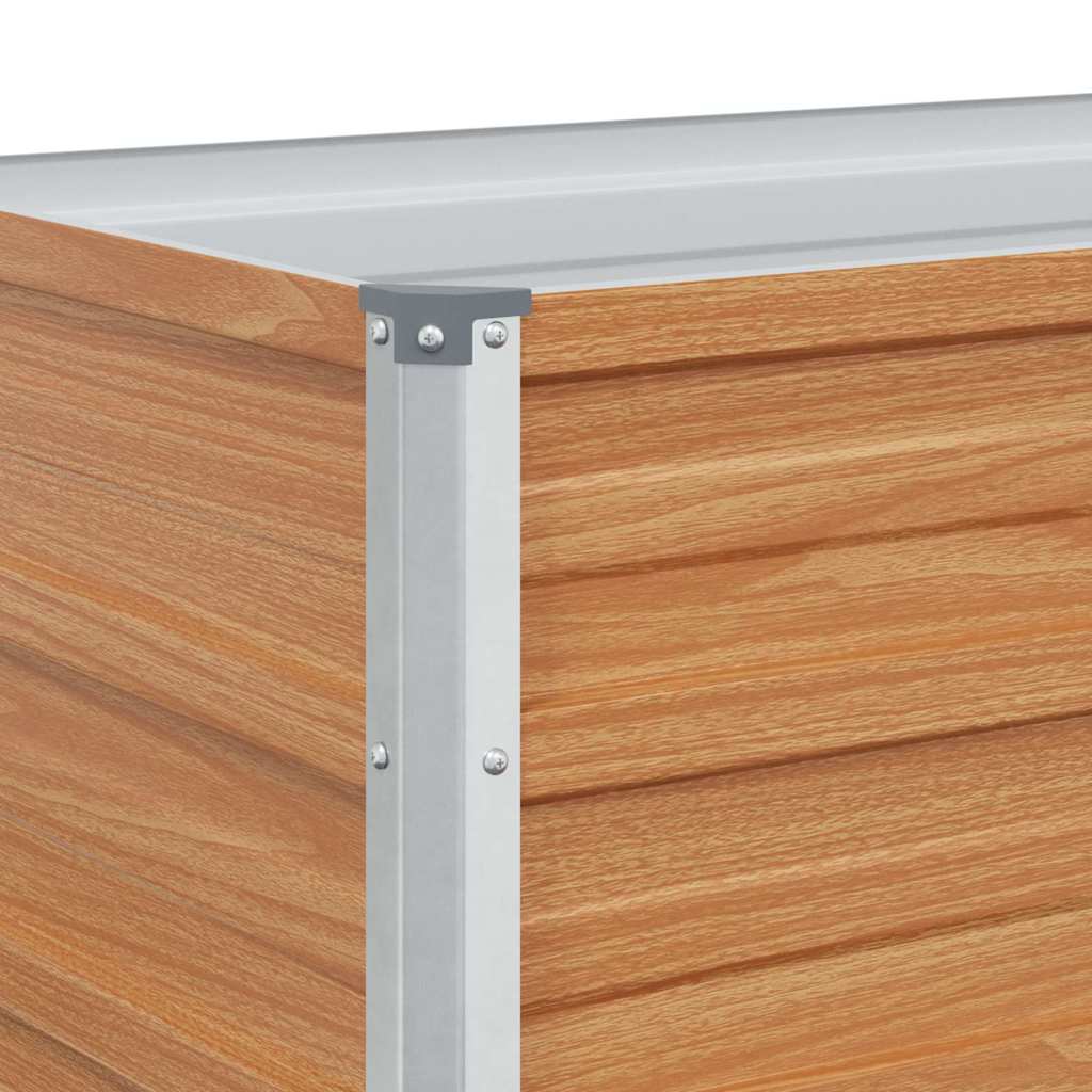 Hochbeet Hellbraun 100 x 40 x 45 cm Verzinkter Stahl