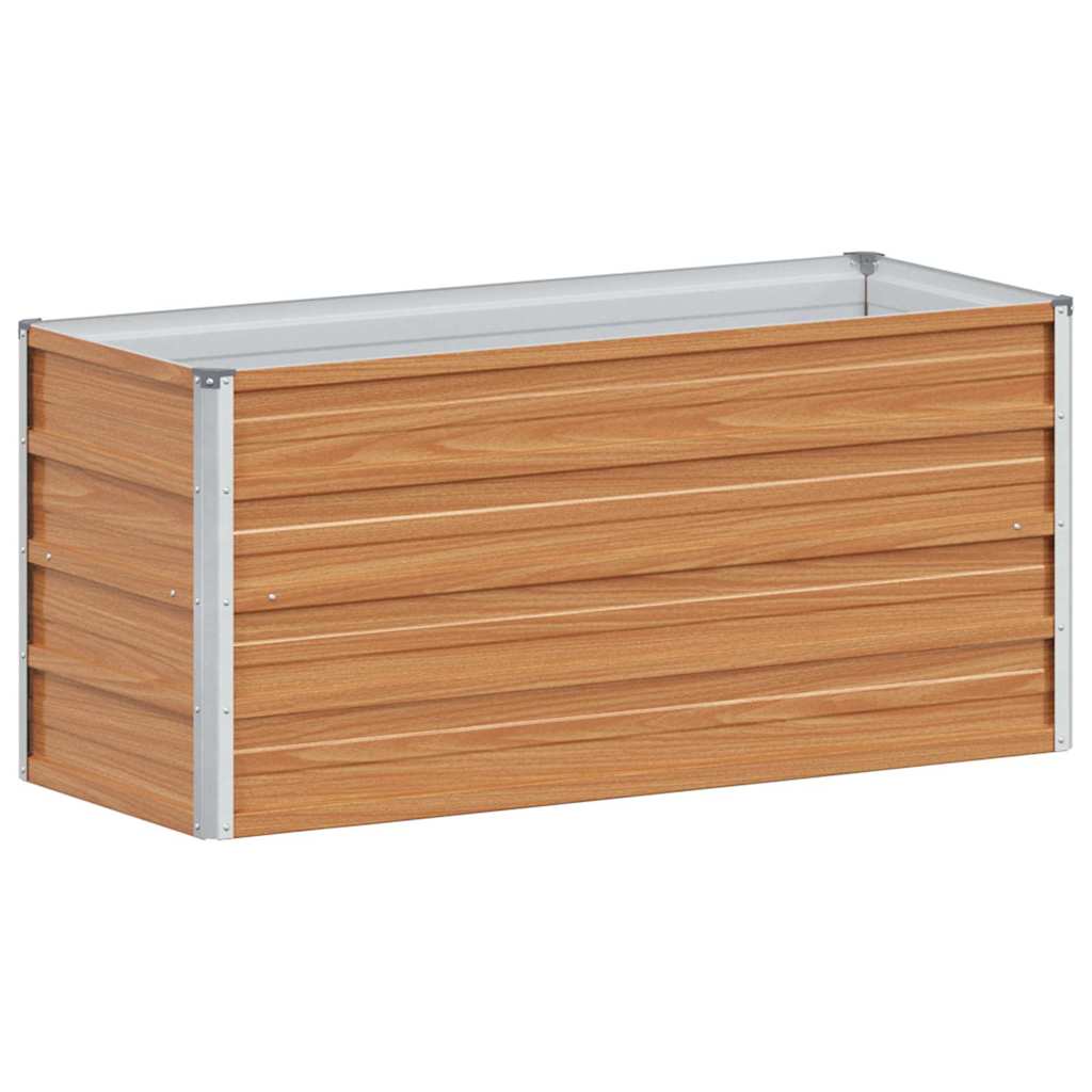 Hochbeet Hellbraun 100 x 40 x 45 cm Verzinkter Stahl