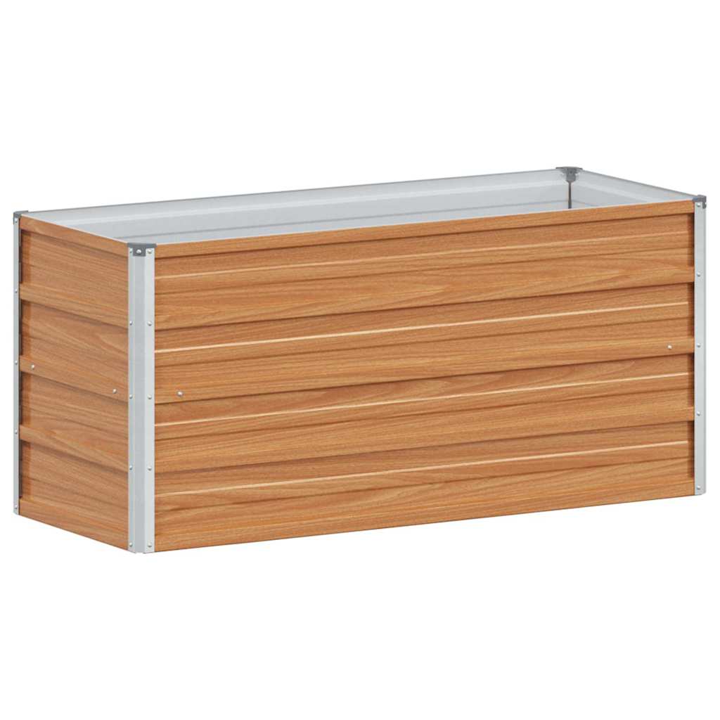 Hochbeet Hellbraun 100 x 40 x 45 cm Verzinkter Stahl