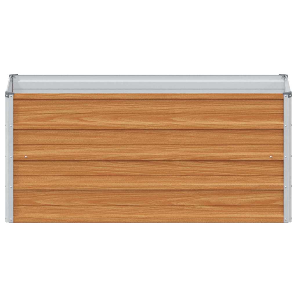 Hochbeet Hellbraun 100 x 40 x 45 cm Verzinkter Stahl