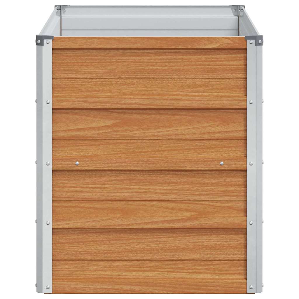 Hochbeet Hellbraun 100 x 40 x 45 cm Verzinkter Stahl