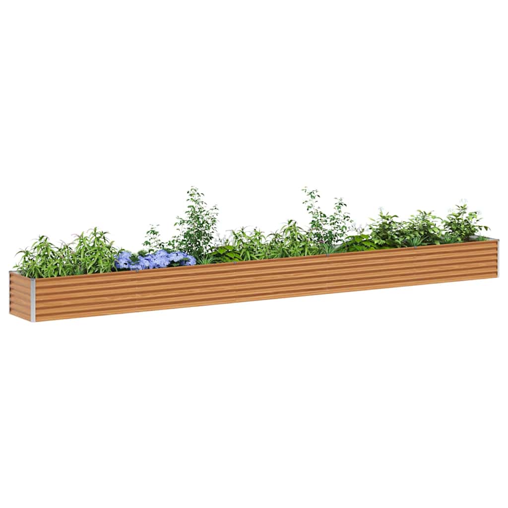 Hochbeet Hellbraun 485 x 50 x 36 cm Verzinkter Stahl