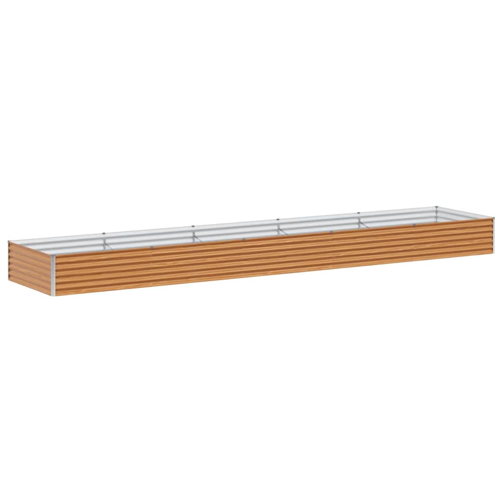Hochbeet Hellbraun 485 x 100 x 36 cm Verzinkter Stahl