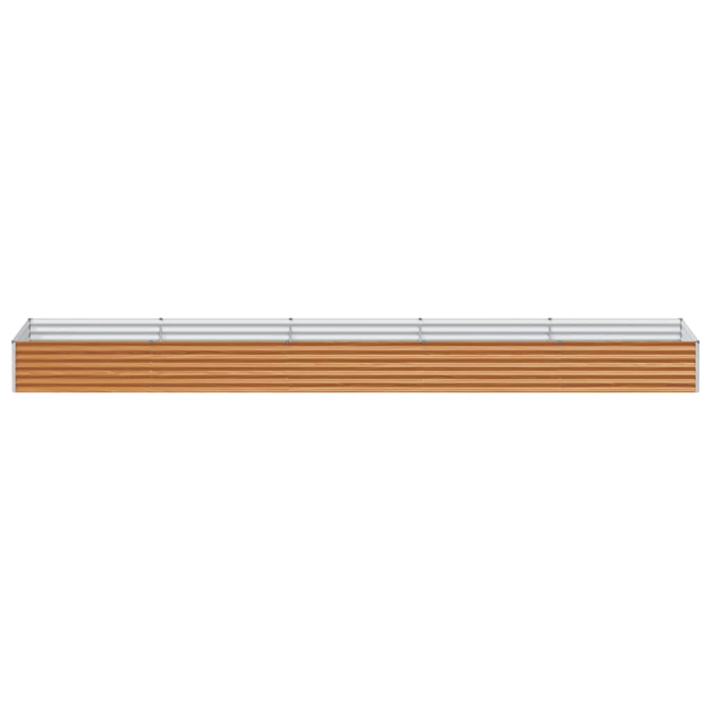 Hochbeet Hellbraun 485 x 100 x 36 cm Verzinkter Stahl