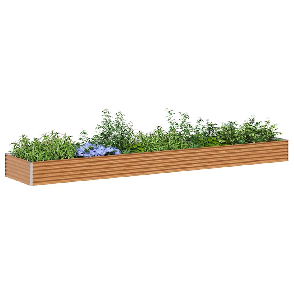 Hochbeet Hellbraun 485 x 100 x 36 cm Verzinkter Stahl
