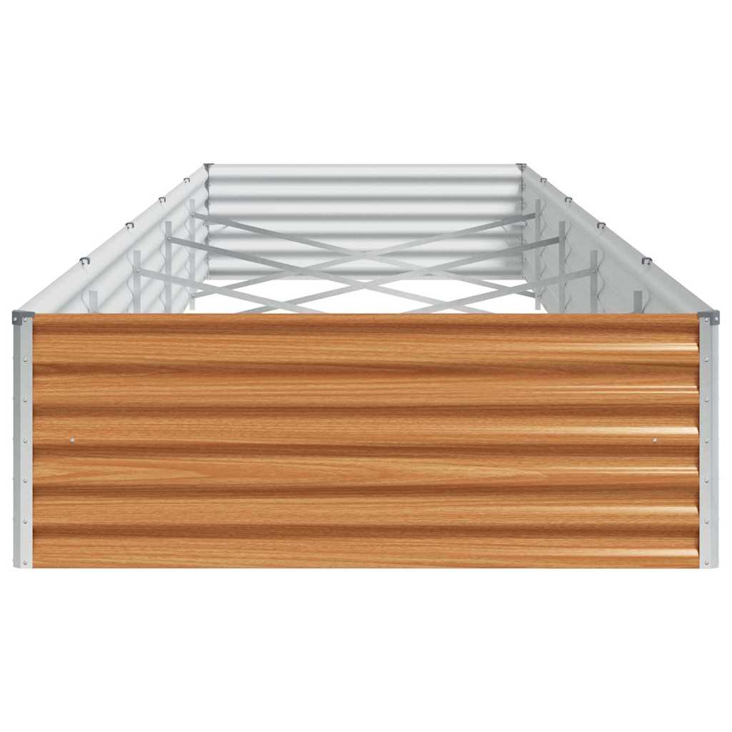 Hochbeet Hellbraun 485 x 100 x 36 cm Verzinkter Stahl