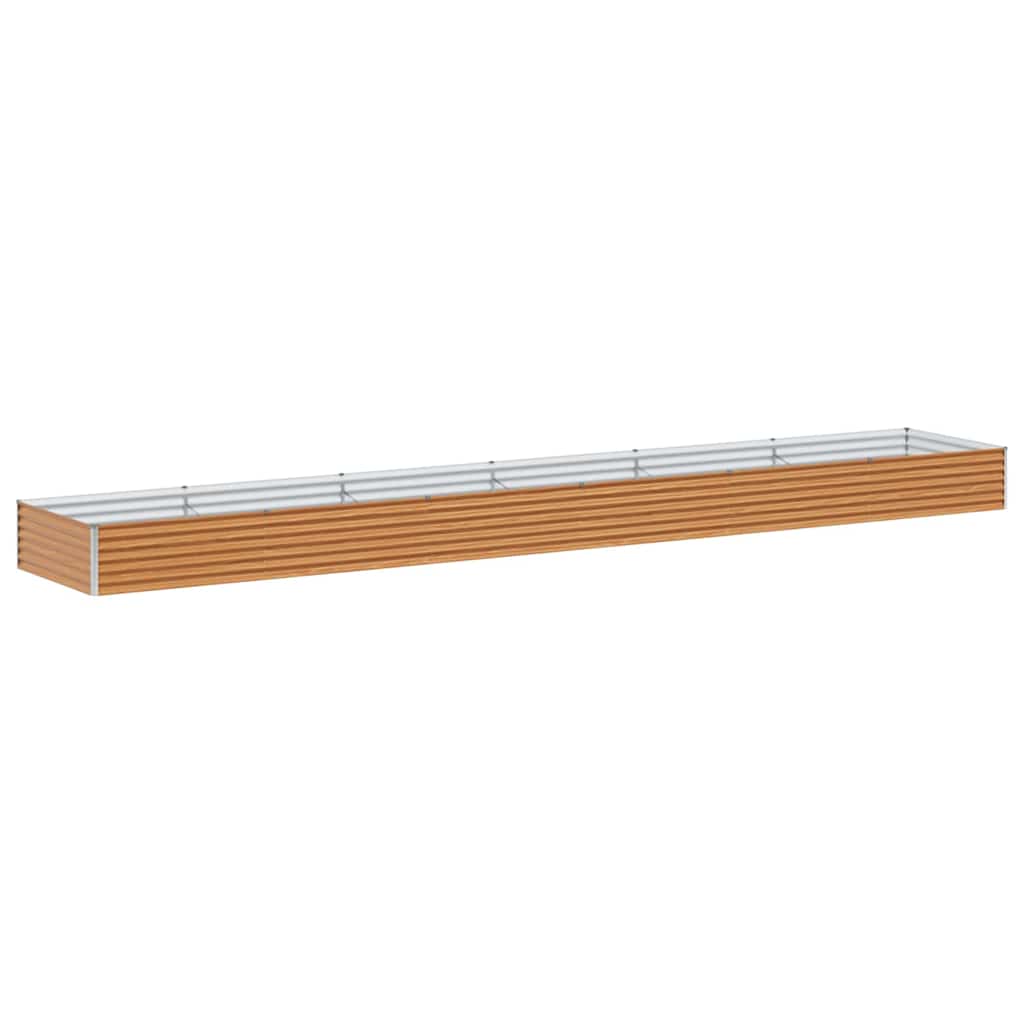 Hochbeet Hellbraun 582 x 100 x 36 cm Verzinkter Stahl