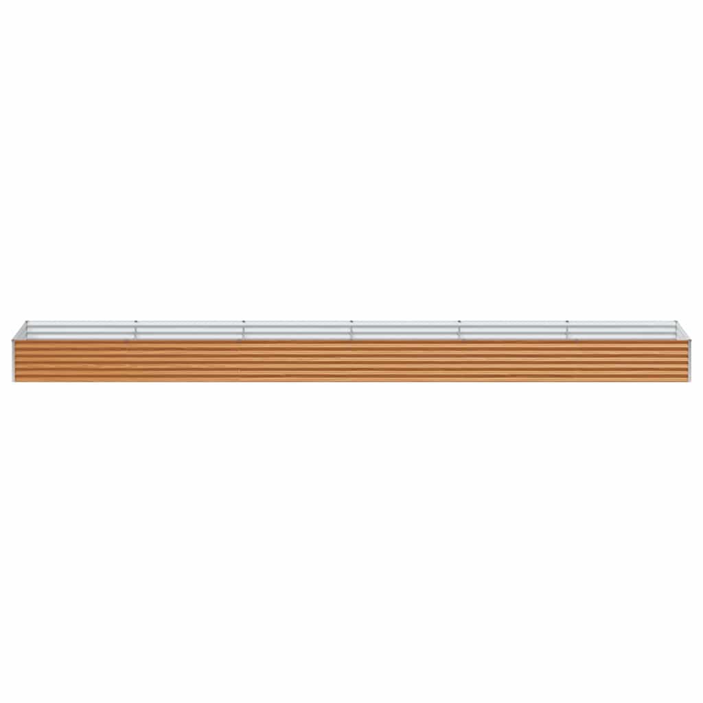 Hochbeet Hellbraun 582 x 100 x 36 cm Verzinkter Stahl