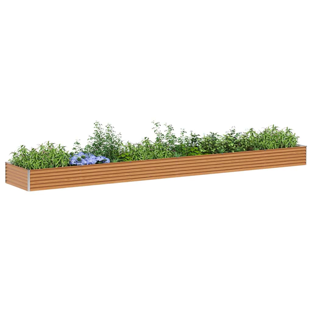 Hochbeet Hellbraun 582 x 100 x 36 cm Verzinkter Stahl