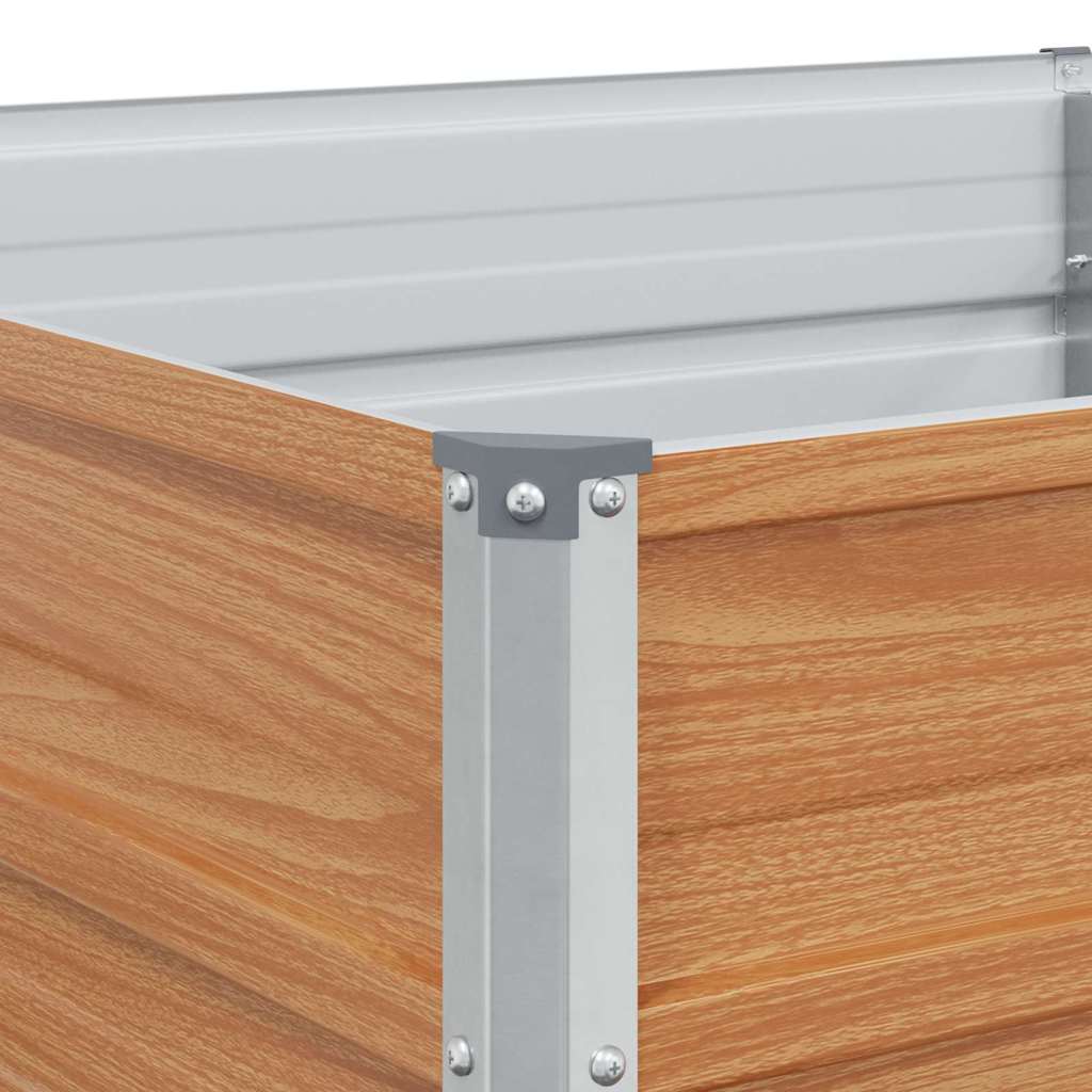 Hochbeet Hellbraun 320 x 80 x 45 cm Verzinkter Stahl