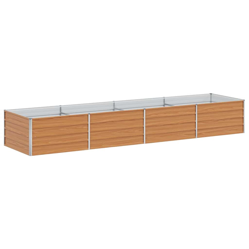 Hochbeet Hellbraun 320 x 80 x 45 cm Verzinkter Stahl