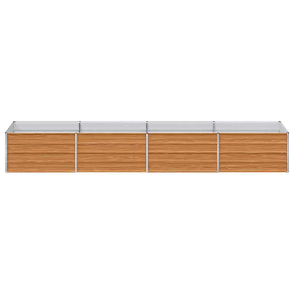 Hochbeet Hellbraun 320 x 80 x 45 cm Verzinkter Stahl