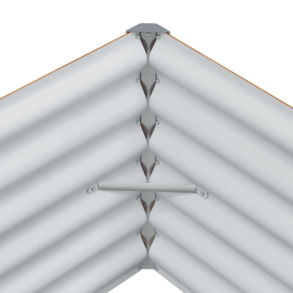 Hochbeet Hellbraun 1164 x 50 x 36 cm Verzinkter Stahl