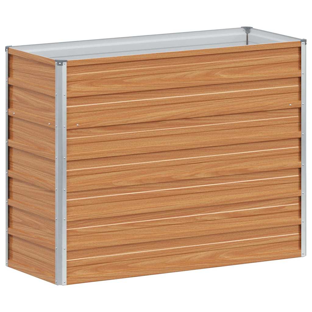 Hochbeet Hellbraun 100 x 40 x 77 cm Verzinkter Stahl
