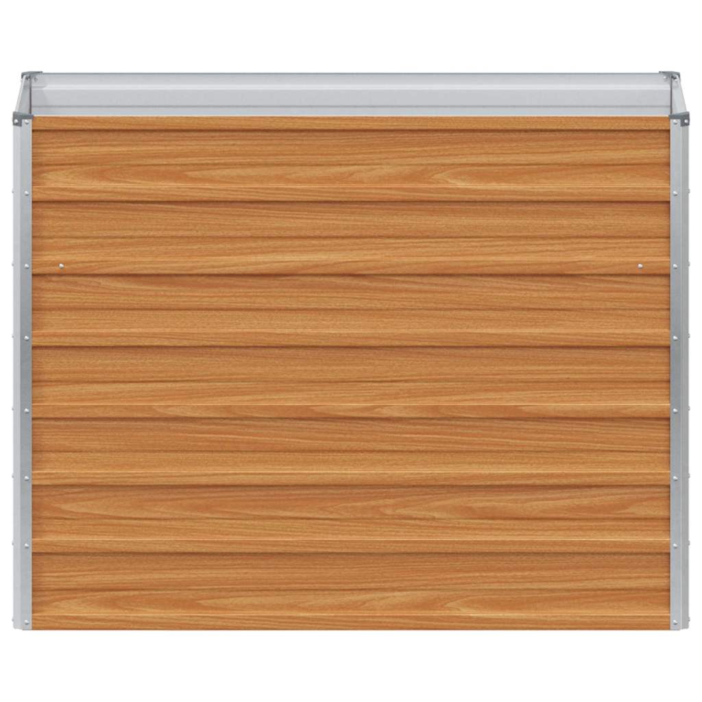 Hochbeet Hellbraun 100 x 40 x 77 cm Verzinkter Stahl
