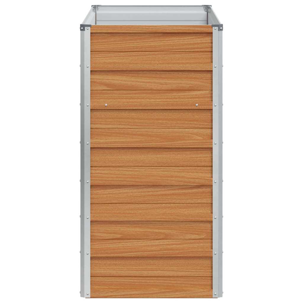 Hochbeet Hellbraun 100 x 40 x 77 cm Verzinkter Stahl