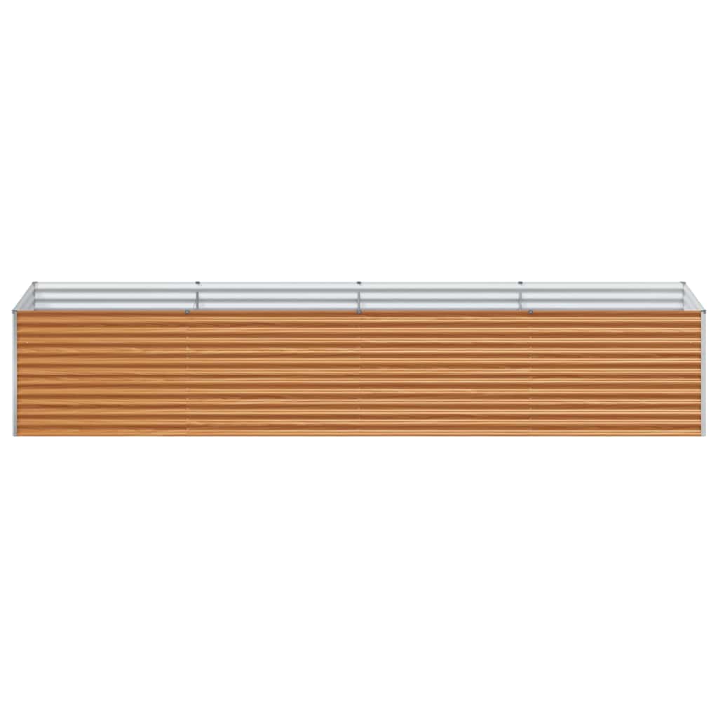 Hochbeet Hellbraun 390 x 100 x 68 cm Verzinkter Stahl