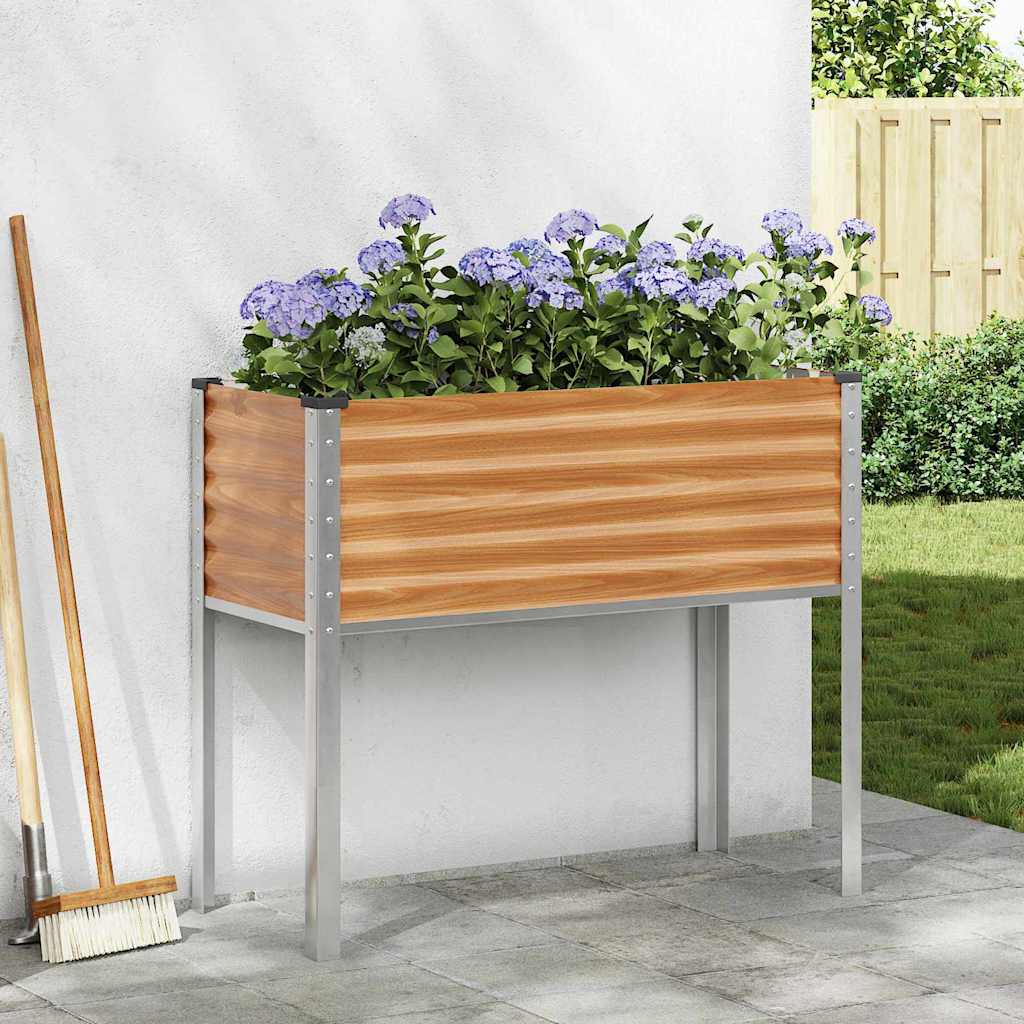Gartenblumentopf Hellbraun 100 x 45 x 90 cm Verzinkter Stahl