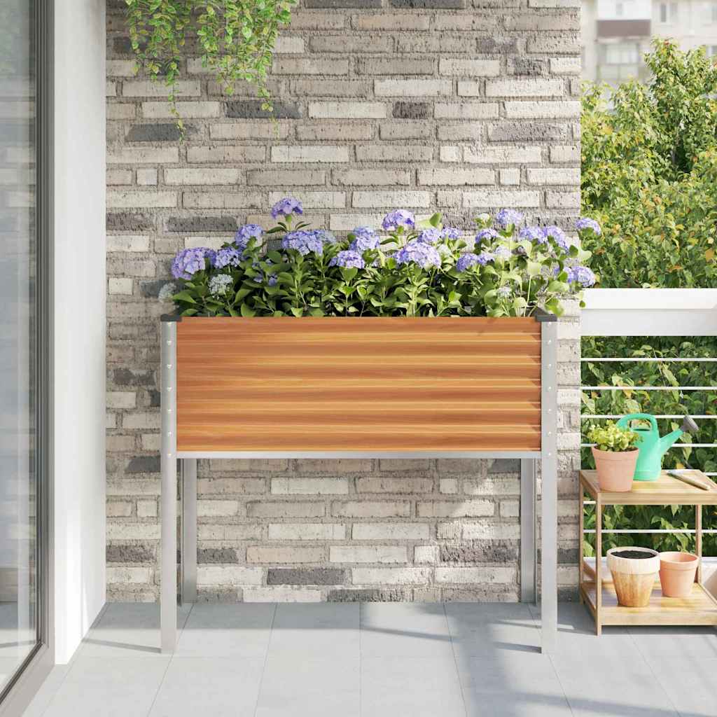 Gartenblumentopf Hellbraun 100 x 45 x 90 cm Verzinkter Stahl