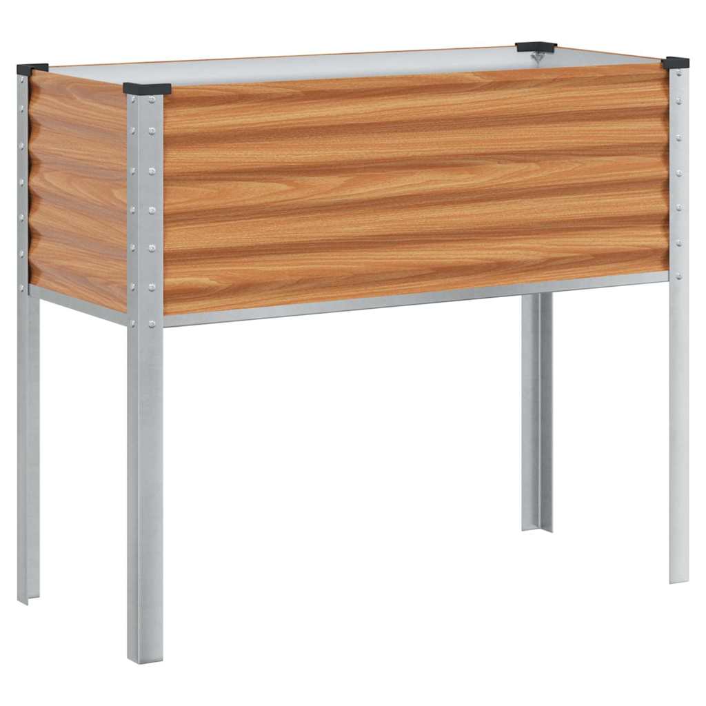 Gartenblumentopf Hellbraun 100 x 45 x 90 cm Verzinkter Stahl