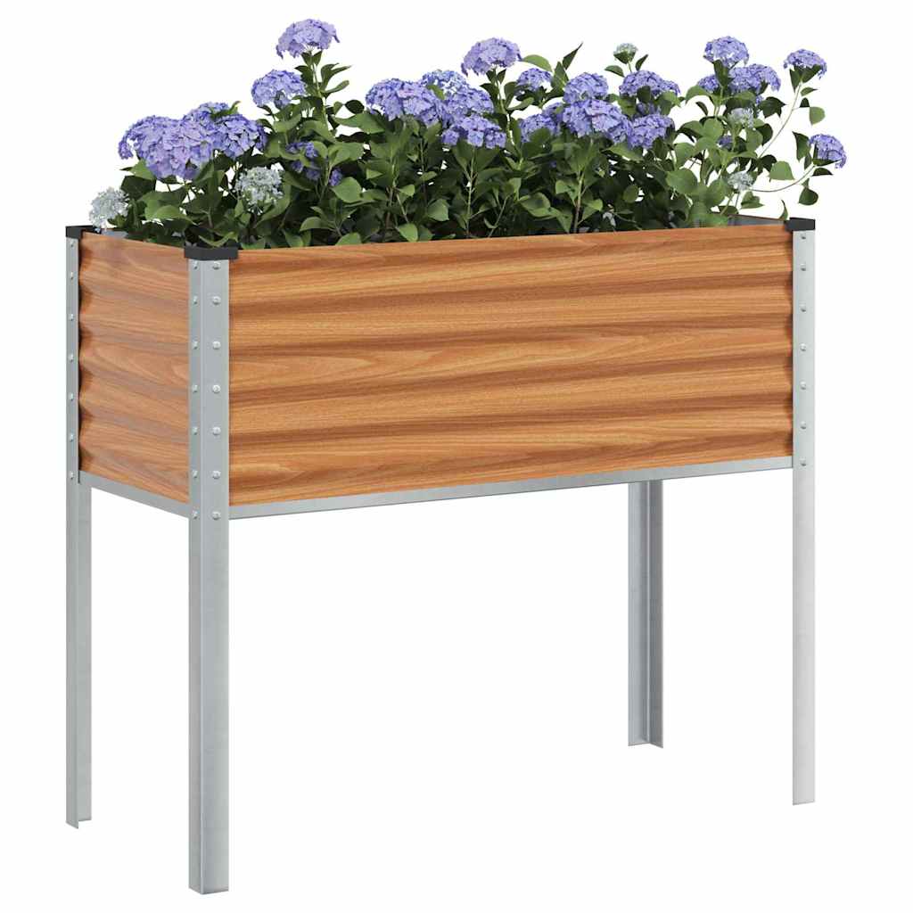 Gartenblumentopf Hellbraun 100 x 45 x 90 cm Verzinkter Stahl