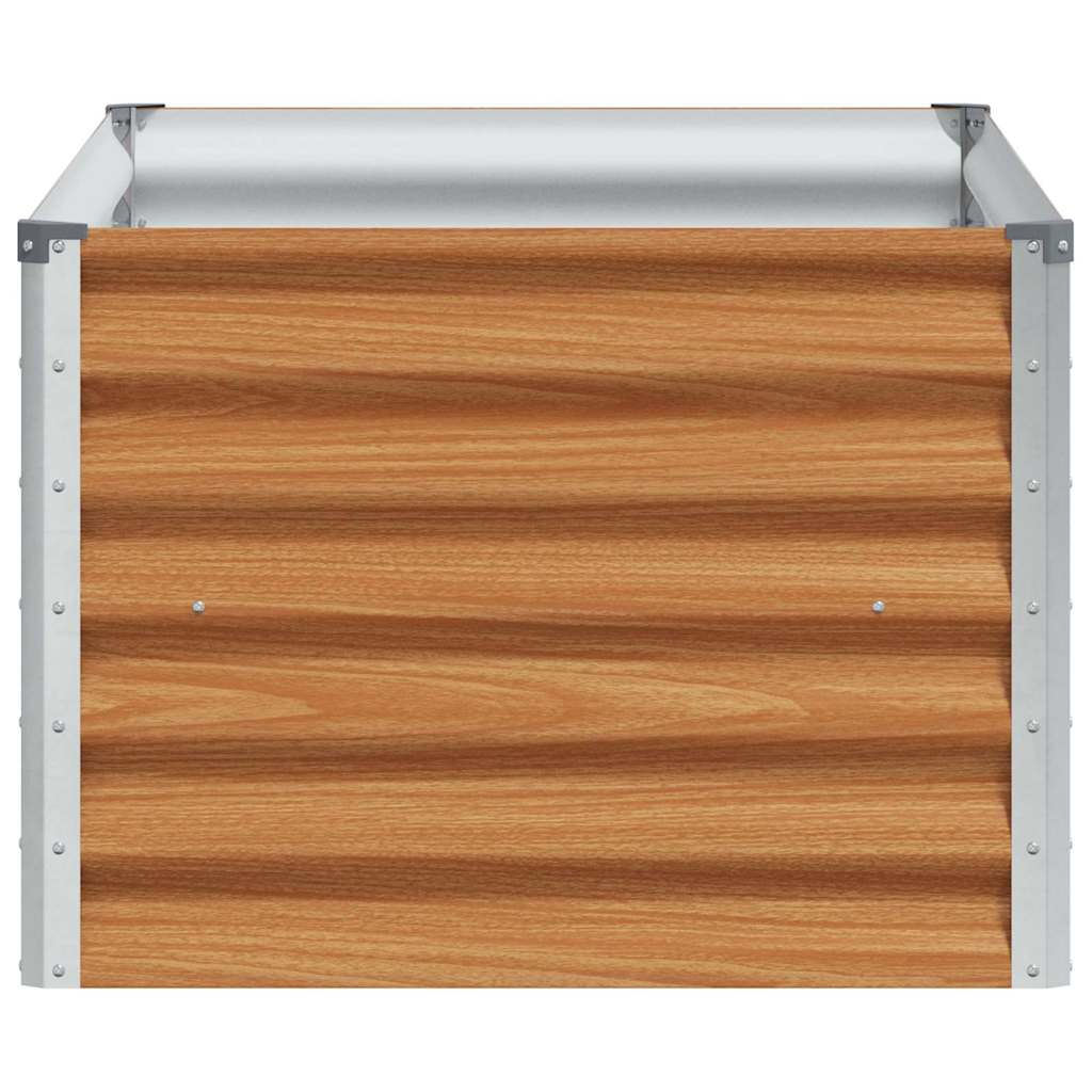 Hochbeet Hellbraun 98 x 50 x 36 cm Verzinkter Stahl